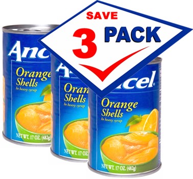 Ancel Orange Shells 17 oz Pack of 3
